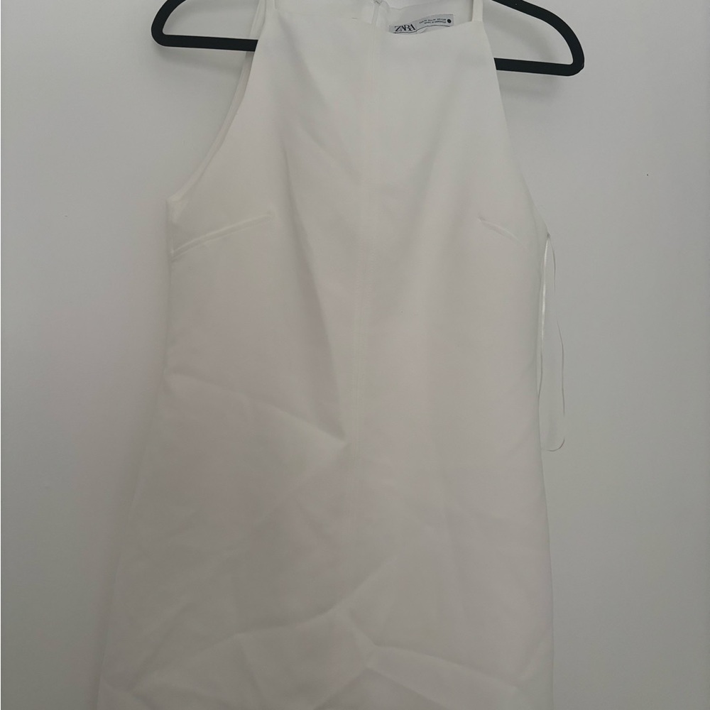 Zara White Halter Dress